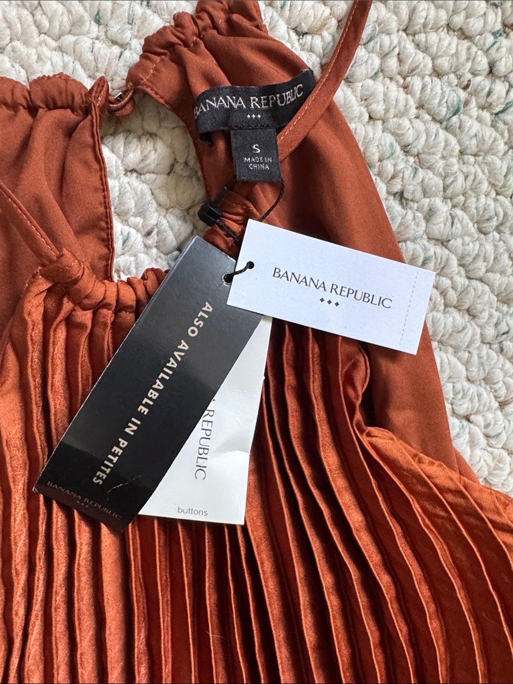 Banana Republic Rust Pleated Halter Maxi Dress - Picture 2 of 4